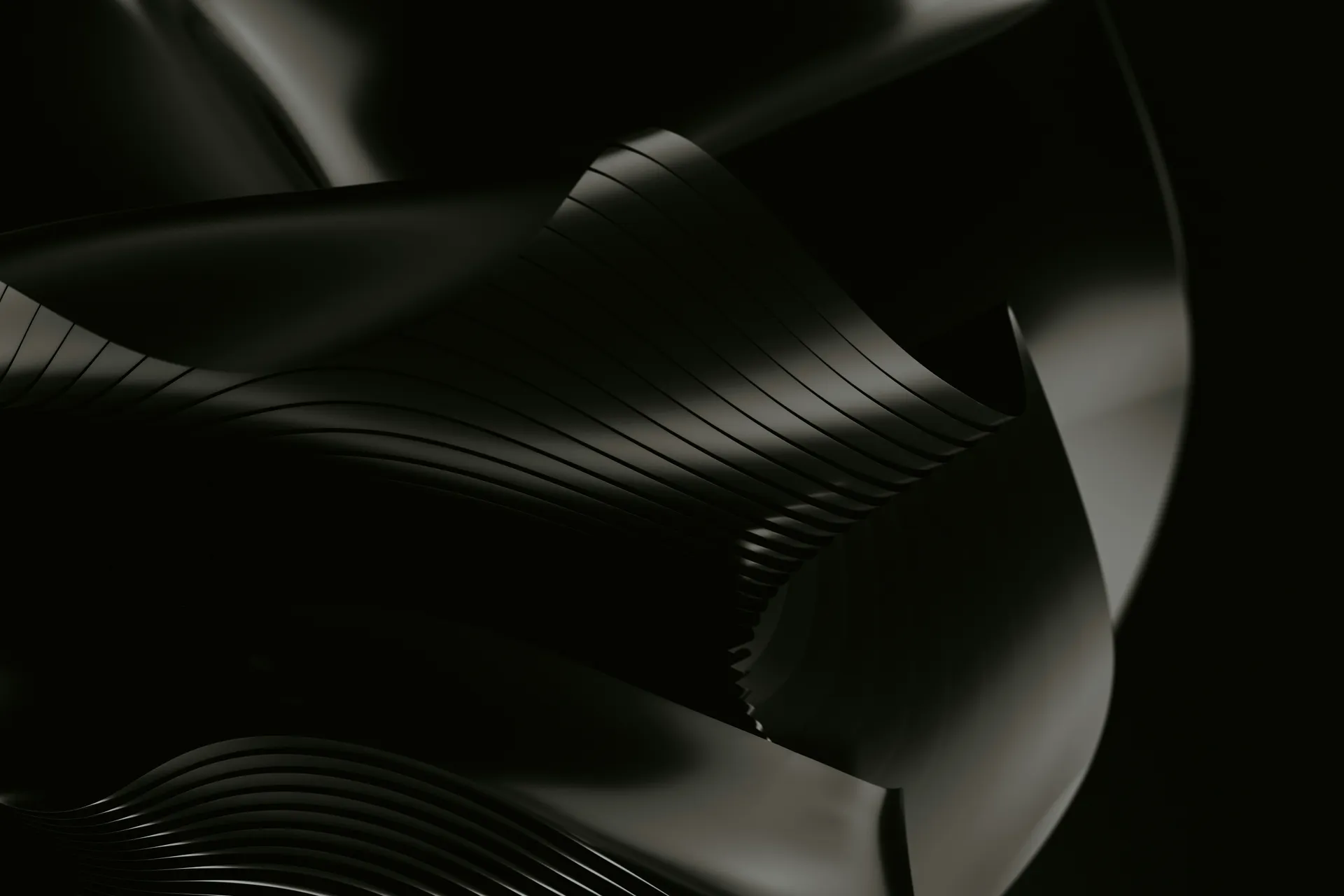 Dark abstract architectural form